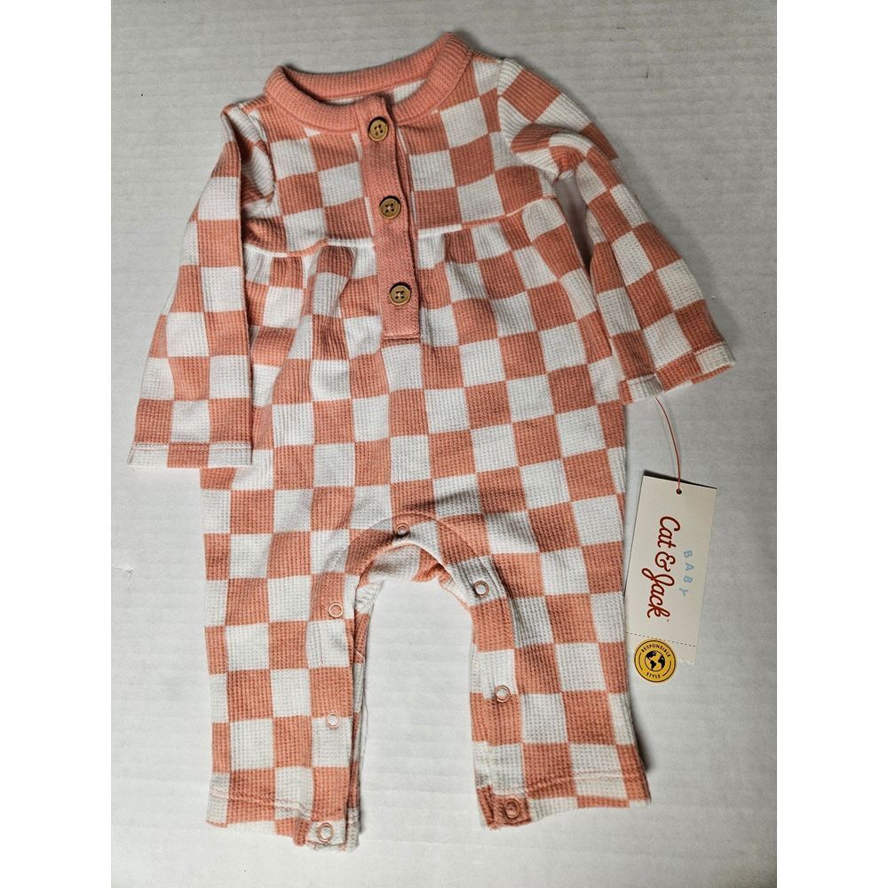 Cat & Jack Newborn‎ Checkered Bodysuit New